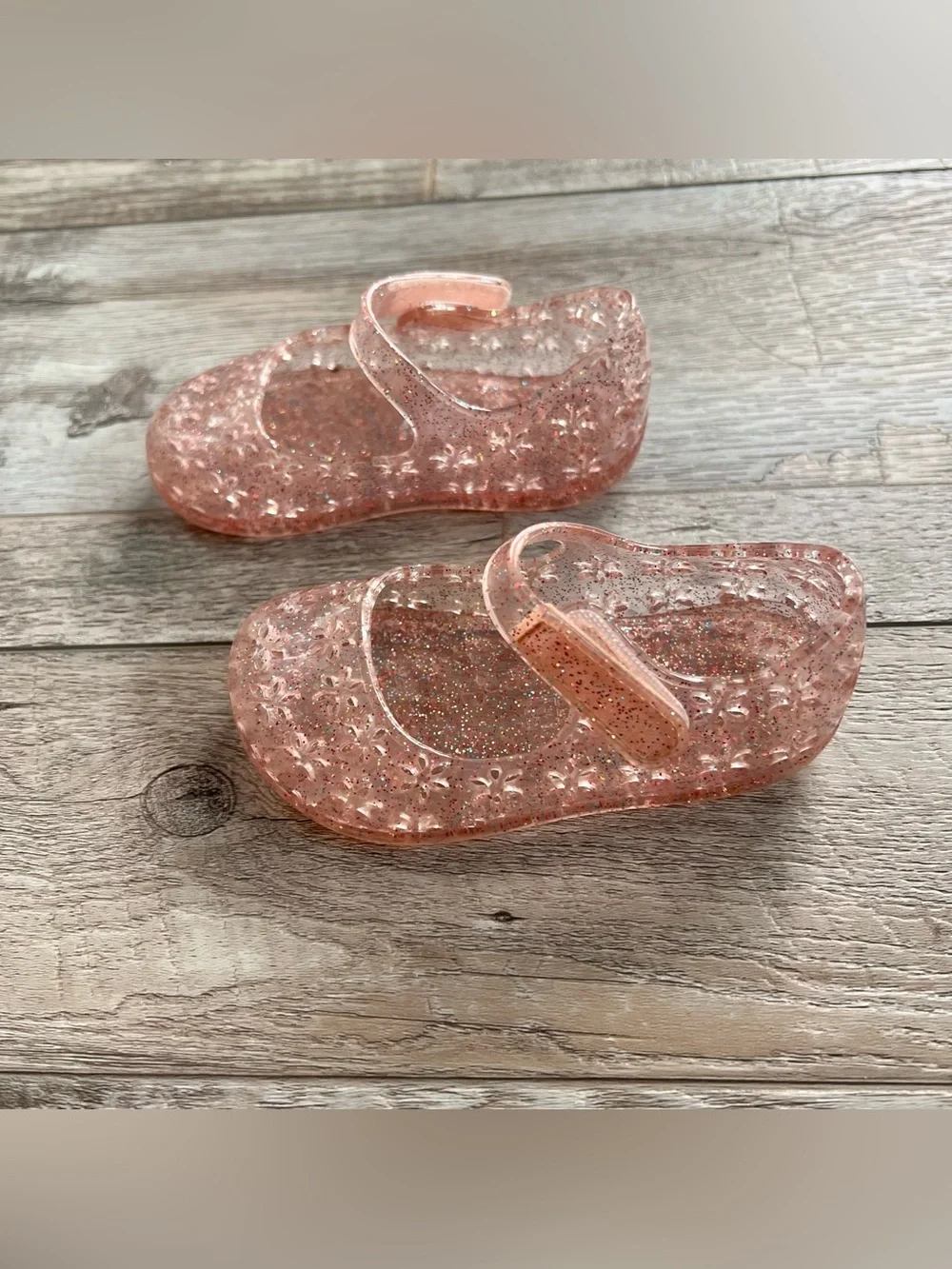 Old Navy Girls Baby Flower Jelly Shoes Size 12-18 Months